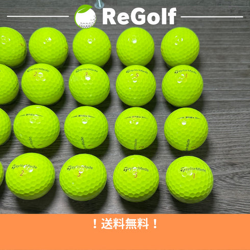 【中古】 ロストボール テーラーメイド TP5x イエロー 2021年モデル 20球 Bランク ゴルフボール リゴルフ