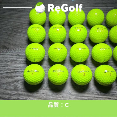 【中古】 ロストボール テーラーメイド TP5x イエロー 2021年モデル 20球 Cランク ゴルフボール リゴルフ