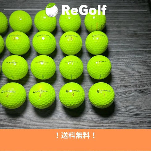 【中古】 ロストボール テーラーメイド TP5x イエロー 2021年モデル 20球 Cランク ゴルフボール リゴルフ