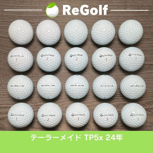 【中古】 ロストボール テーラーメイド TP5x ホワイト 2024年モデル 20球 Aランク ゴルフボール リゴルフ