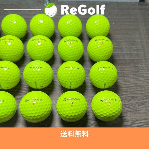 【中古】 ロストボール テーラーメイド TP5x イエロー 2024年モデル 20球 Aランク ゴルフボール リゴルフ