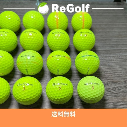 【中古】 ロストボール テーラーメイド TP5x イエロー 2024年モデル 20球 Cランク ゴルフボール リゴルフ
