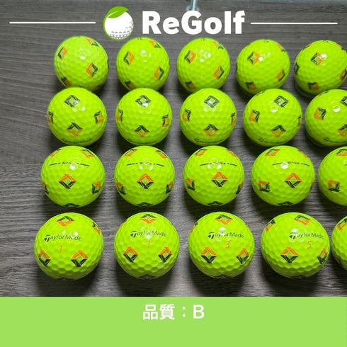 【中古】 ロストボール テーラーメイド TP5x Pix 2024年モデル イエロー 20球 Bランク ゴルフボール リゴルフ