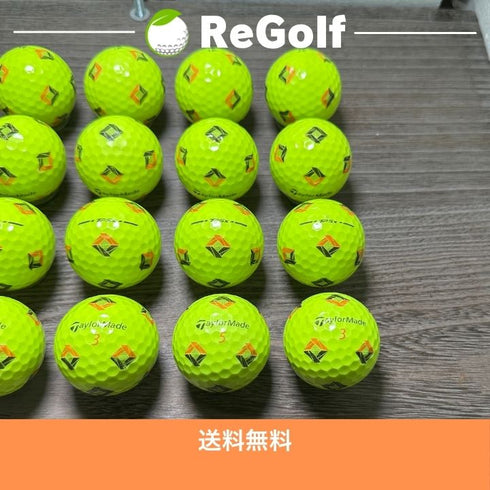 【中古】 ロストボール テーラーメイド TP5x Pix 2024年モデル イエロー 20球 Bランク ゴルフボール リゴルフ