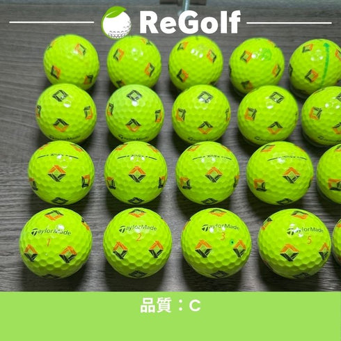 【中古】 ロストボール テーラーメイド TP5x Pix イエロー 2024年モデル 20球 Cランク ゴルフボール リゴルフ