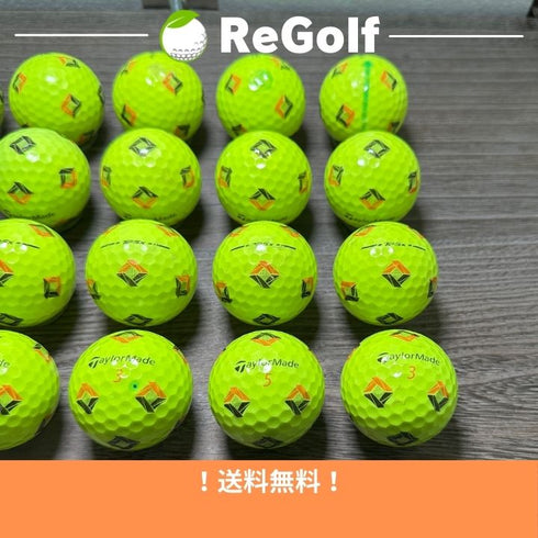 【中古】 ロストボール テーラーメイド TP5x Pix イエロー 2024年モデル 20球 Cランク ゴルフボール リゴルフ