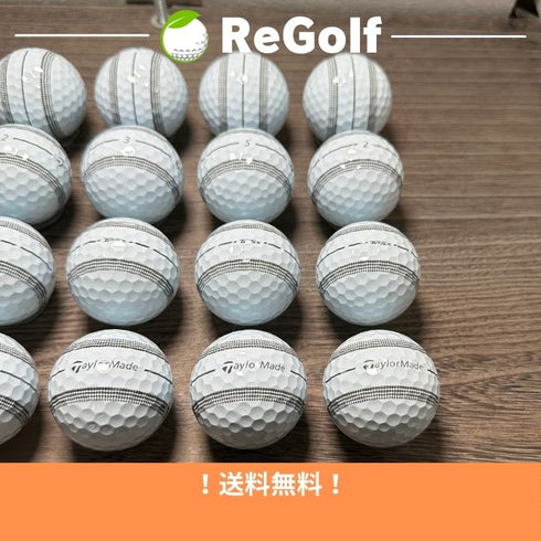 【中古】 ロストボール テーラーメイド TP5x ストライプ ホワイト 2024年モデル 20球 Aランク ゴルフボール リゴルフ