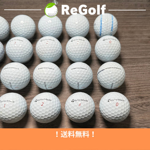 【中古】 ロストボール テーラーメイド ツアーレスポンス ホワイト 2022年モデル 20球 Cランク ゴルフボール リゴルフ