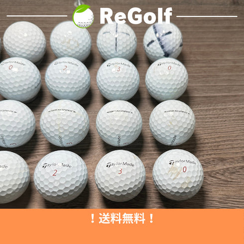 【中古】 ロストボール テーラーメイド ツアーレスポンス ホワイト 2022年モデル 20球 ぉ試ランク ゴルフボール リゴルフ