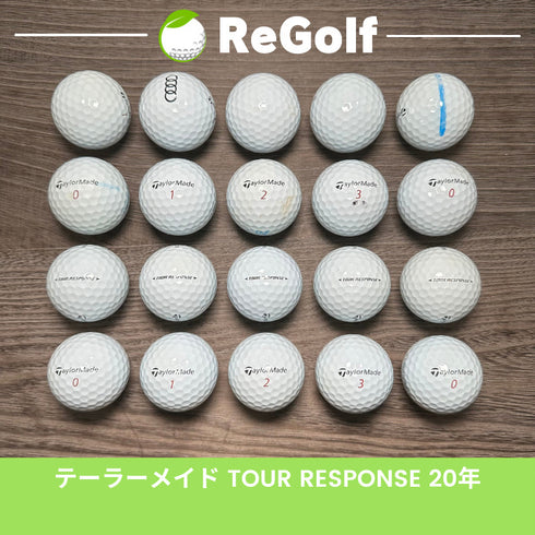 【中古】 ロストボール テーラーメイド ツアーレスポンス ホワイト 2020年モデル 20球 ACランク ゴルフボール リゴルフ
