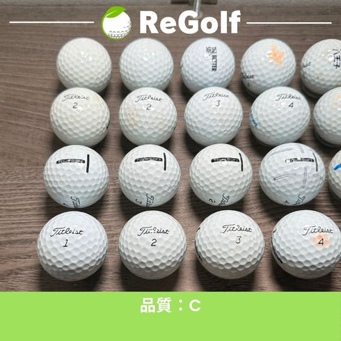 【中古】 ロストボール タイトリスト ツアーソフト ホワイト 2020年モデル 20球 Cランク ゴルフボール リゴルフ