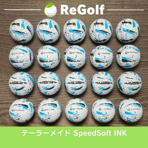 【中古】 ロストボール テーラーメイド スピードソフト インク ブルー 20球 ACランク ゴルフボール リゴルフ