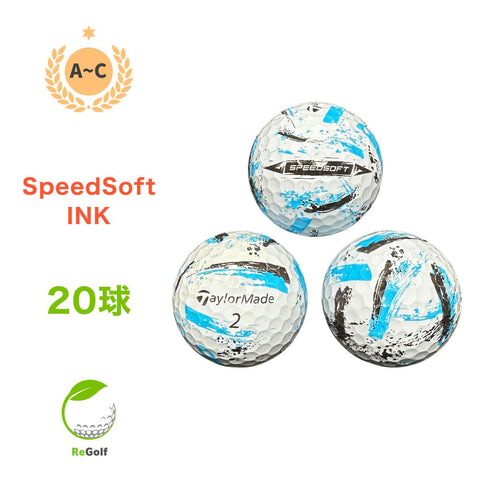 【中古】 ロストボール テーラーメイド スピードソフト インク ブルー 20球 ACランク ゴルフボール リゴルフ