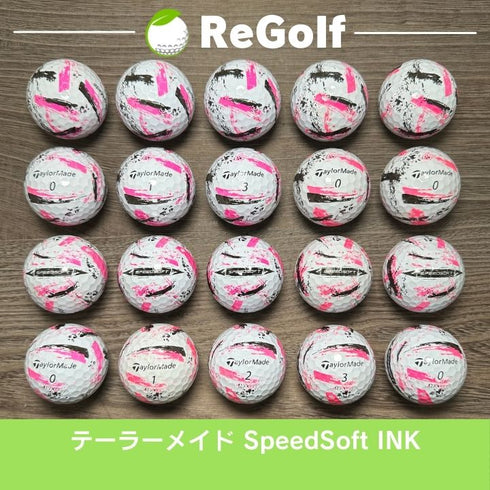 【中古】 ロストボール テーラーメイド スピードソフト インク ピンク 20球 ACランク ゴルフボール リゴルフ