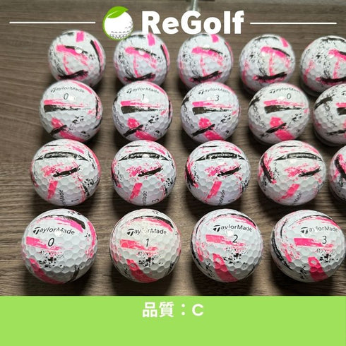 【中古】 ロストボール テーラーメイド スピードソフト インク ピンク 20球 ACランク ゴルフボール リゴルフ
