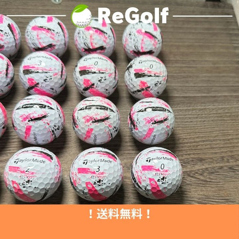【中古】 ロストボール テーラーメイド スピードソフト インク ピンク 20球 ACランク ゴルフボール リゴルフ
