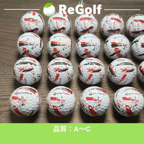 【中古】 ロストボール テーラーメイド スピードソフト インク レッド 20球 ACランク ゴルフボール リゴルフ