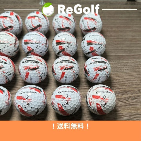 【中古】 ロストボール テーラーメイド スピードソフト インク レッド 20球 ACランク ゴルフボール リゴルフ