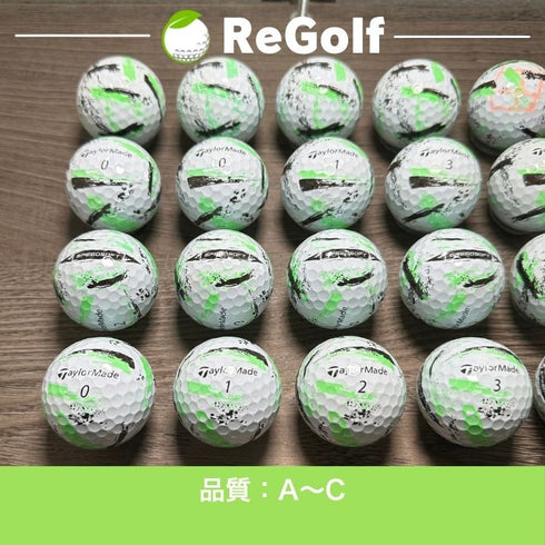 【中古】 ロストボール テーラーメイド スピードソフト インク グリーン 20球 ACランク ゴルフボール リゴルフ