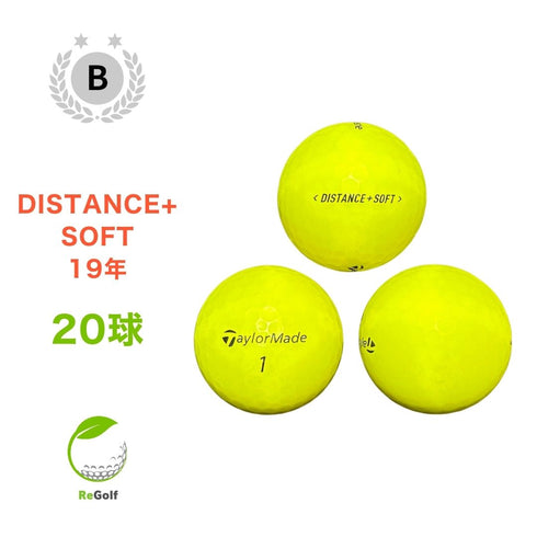 【中古】 ロストボール テーラーメイド DISTANCE ディスタンス ソフト イエロー 2019年モデル 20球 Bランク ゴルフボール リゴルフ